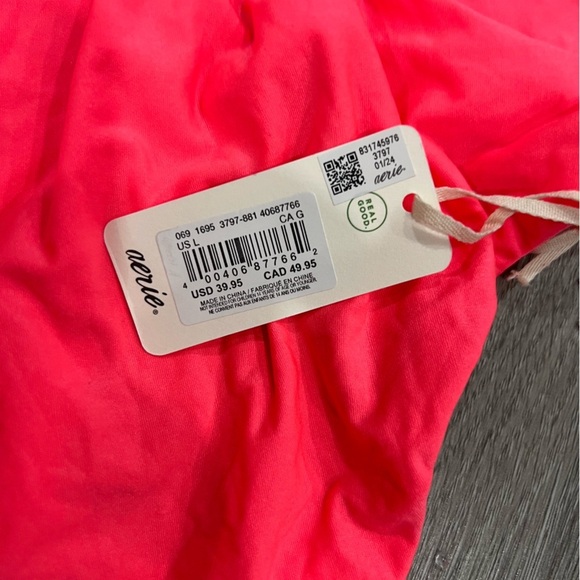 Aerie smoothed neon pink Vibrant Pink bodysuit L - Picture 2 of 4